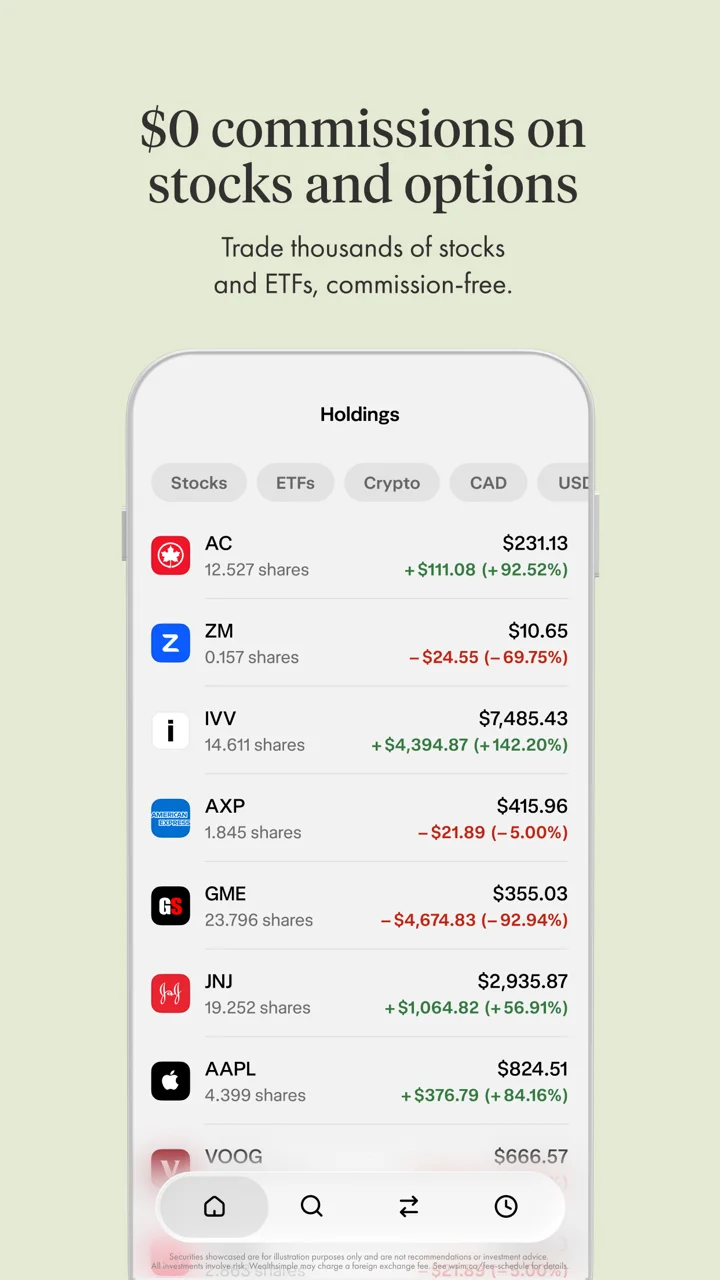 Wealthsimple 软件截图