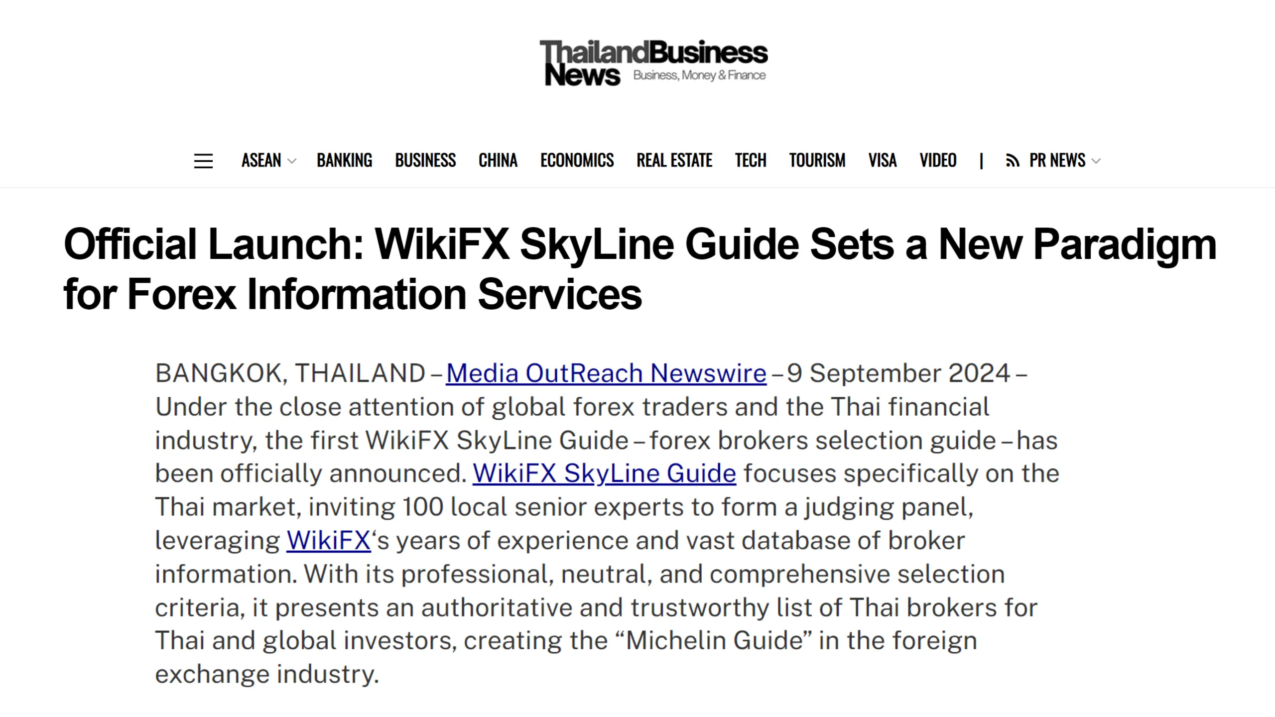 Official Launch: WikiFX SkyLine Guide Sets a New Paradigm for Forex Information Services