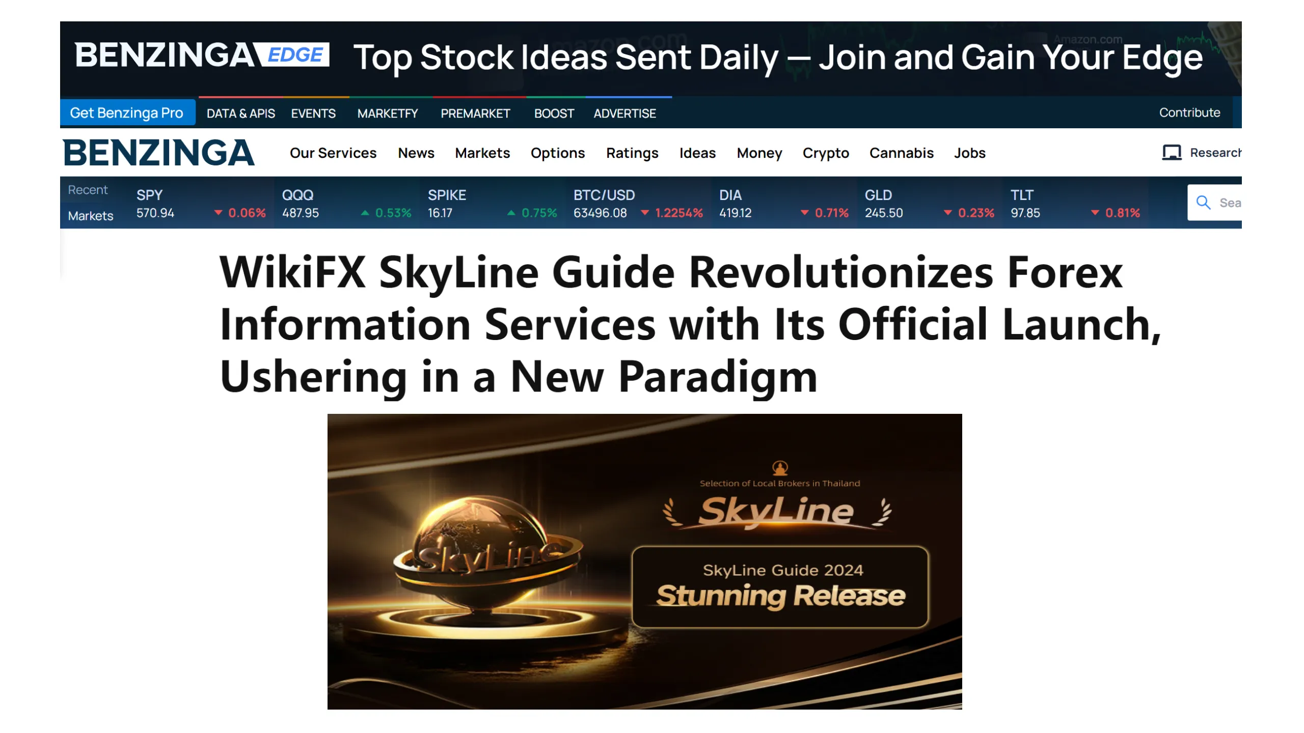 WikiFX SkyLine Guide Revolutionizes Forex Information Services with Its Official Launch, Ushering in a New Paradigm