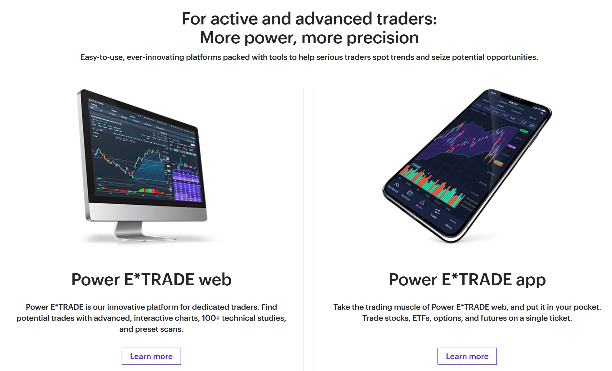 E TRADE platforms