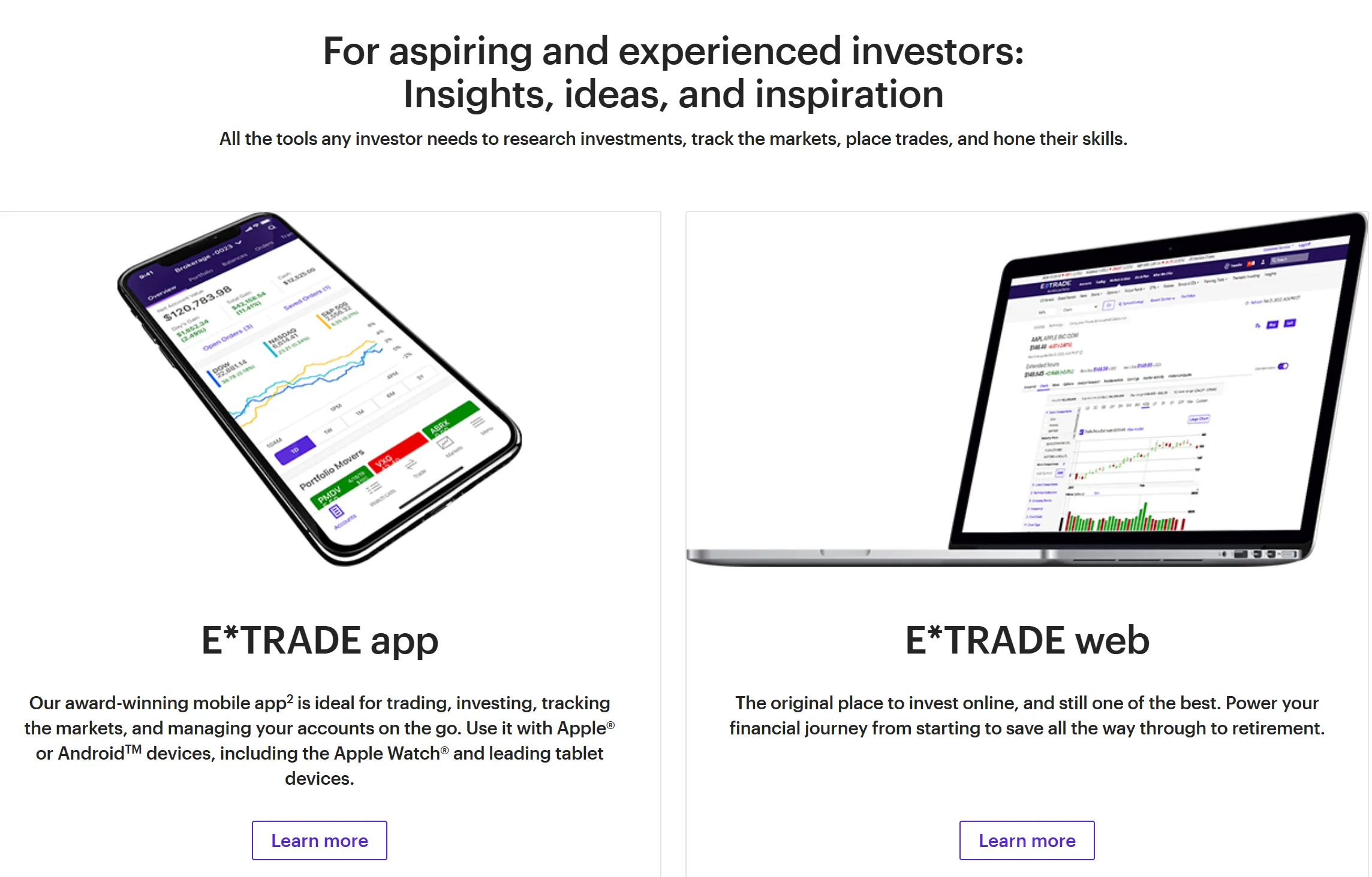 E TRADE platforms