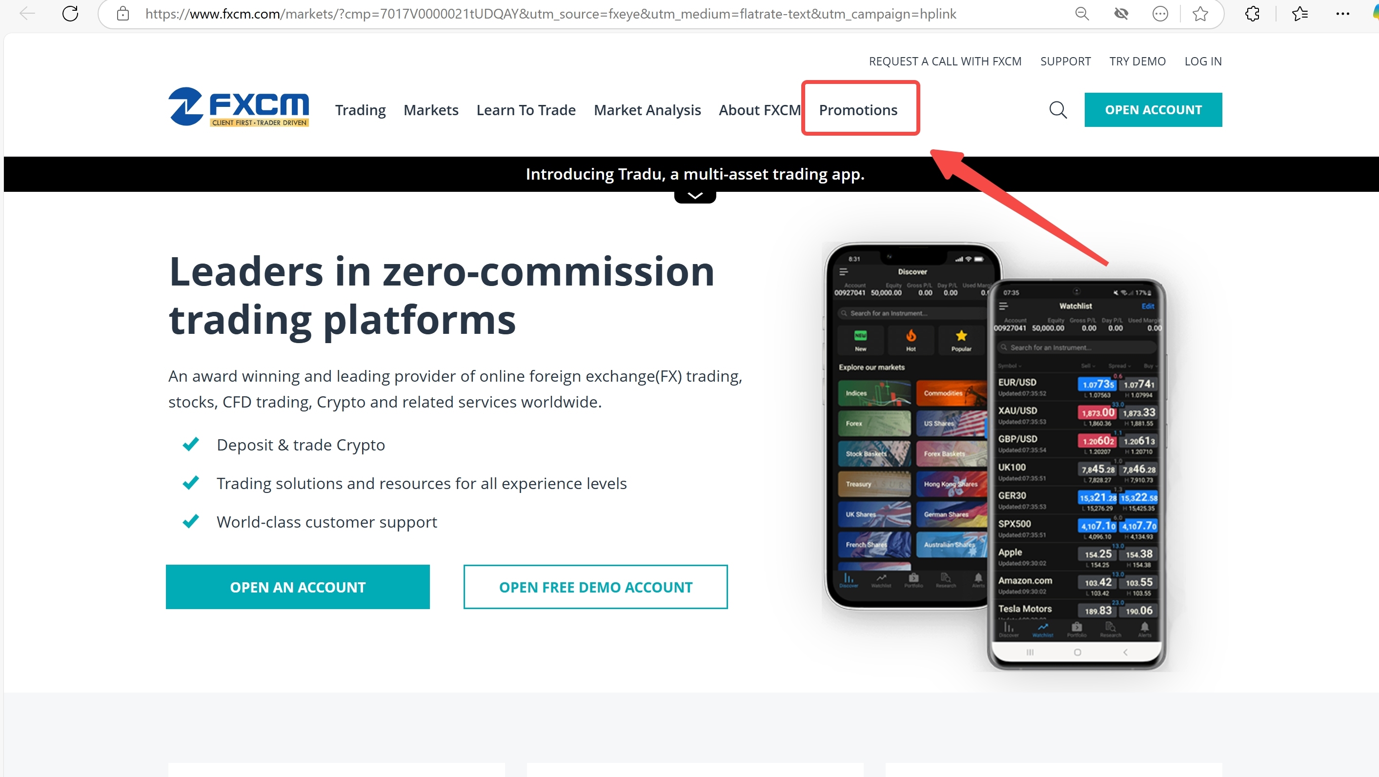 Click the 'Promotions'